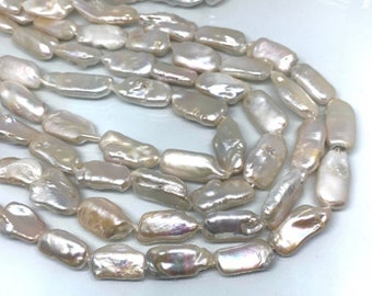 Biwa Pearl Beads- Grootte 11-13mm x 22-26mm- Lange geboorde stokparels Goede kwaliteit - Natuurlijke Zoetwater Gekweekte Parel Barok- Goede Glans