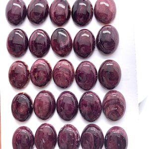 12x16 mm Purple Spiny Oyster Shell Oval Cabs • Pack of 1 Piece • AAA Quality • Natural Spiny Oyster Shell Cabochon