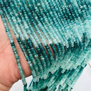 Grandidierite Faceted 3.5 mm size, AAA Quality , Natural grandidierite faceted beads, length 14”