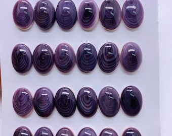 Cabochon ovali in conchiglia Wampum Quahog da 10 x 14 mm • Confezione da 2 pezzi • Qualità AAA • Cabochon in conchiglia Wampum naturale • Fondo piatto