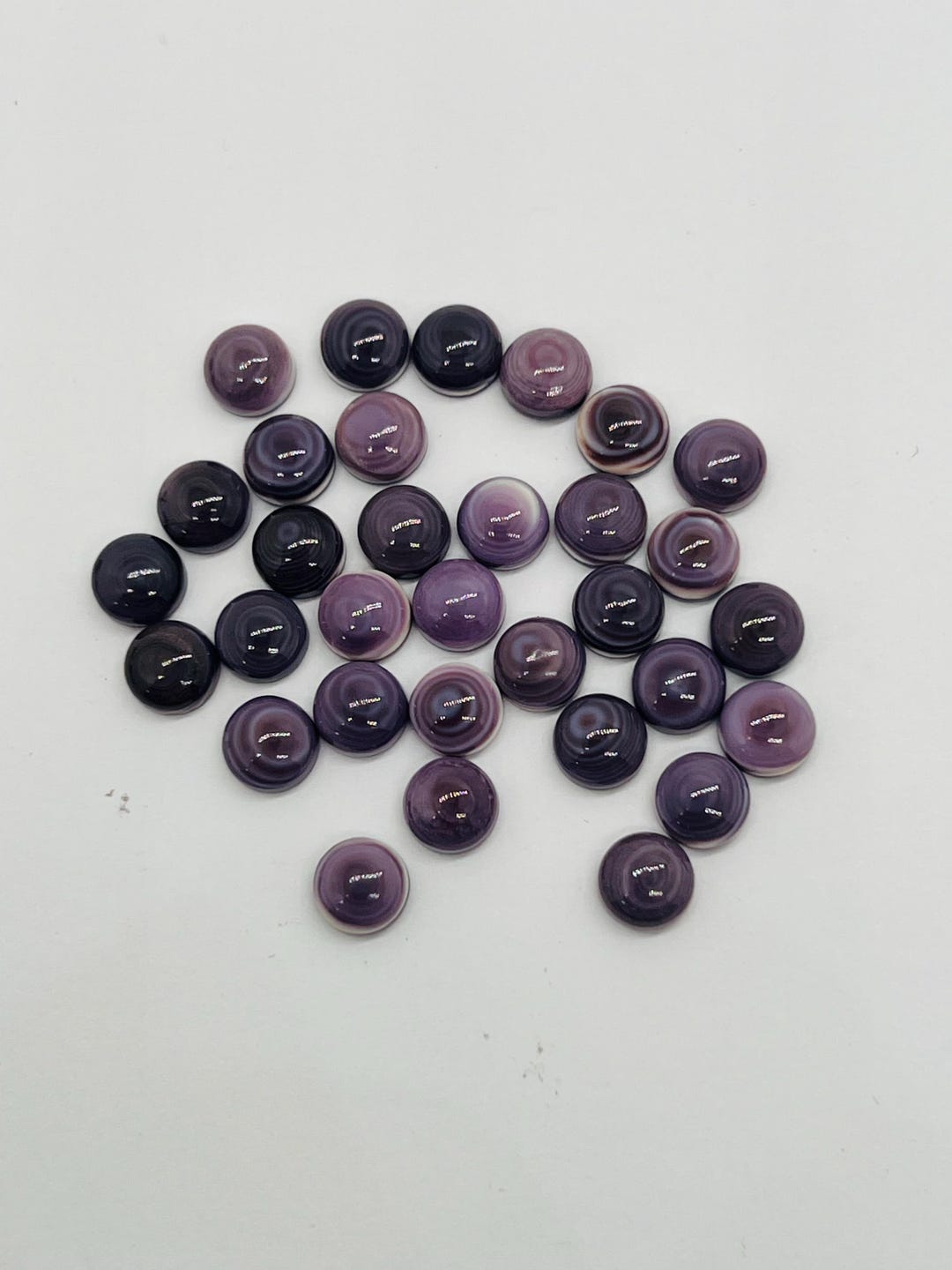 6MM Wampum Quahog Shell Round Cabs • Pack of 5 Piece • AAA Quality ...