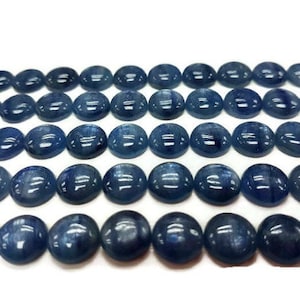 8MM Kyanite Round Cabochons, Kyanite Cabs, Super Fine Quality Cabs,Pack of 6 pc. image 2