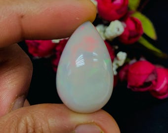 Ethiopian Opal Pear Cabs 29x17 mm size Code #C15 - Weight 28.35 cts  AAA Quality  Ethiopian Opal Cabochon
