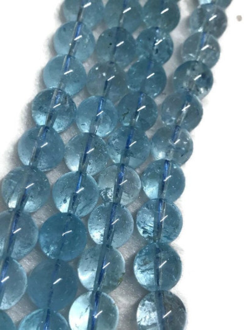 Blue Topaz 10M Round Beads Top Quality Length 40 Cm 100% - Etsy