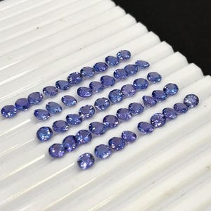 Tanzanit fasetterad 5 MM rund, - Naturlig tanzanit av god kvalitet, 1-pack. Ursprung Tanzania bild 1