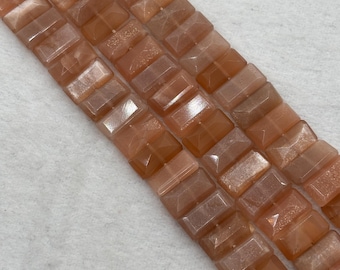 Labradorite Faceted 8x14M Rectangle Shape. Labradorite Faceted beads, length 10 inch.