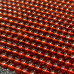 8MM Hessonite Garnet Round Beads- Top Quality Beads- Length 40 cm- AAA Quality - Hessonite Garnet Round.