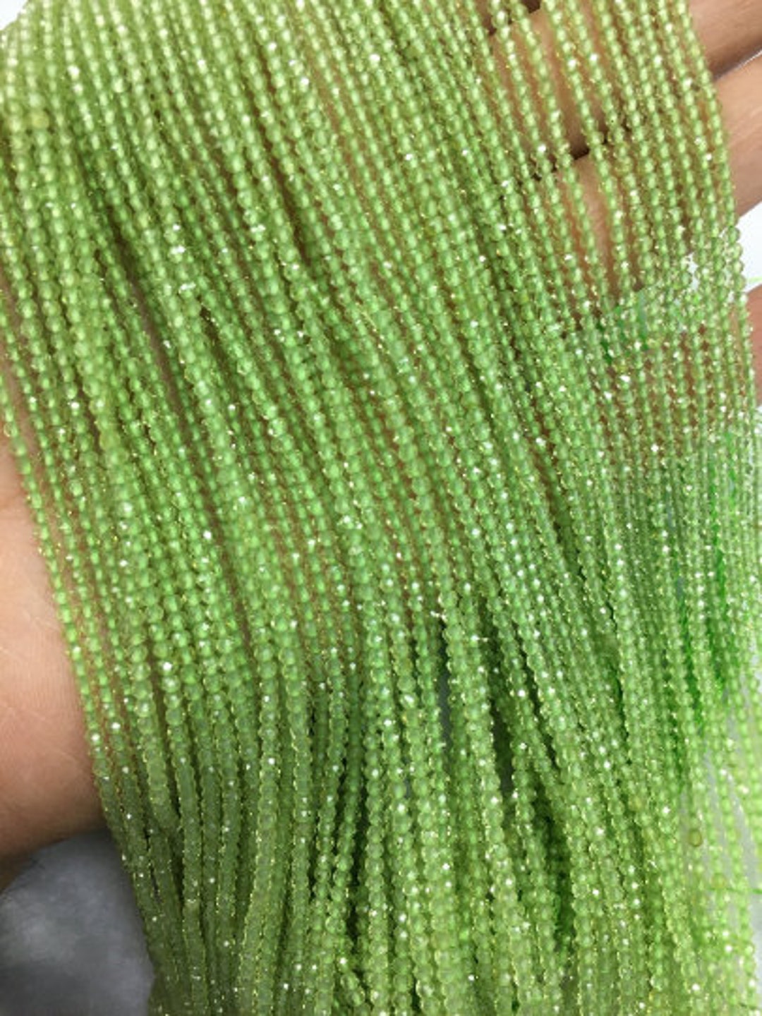 Naturale Peridoto 2.5mm Forma Rotonda Sfaccettato Tagliato - Foto 6