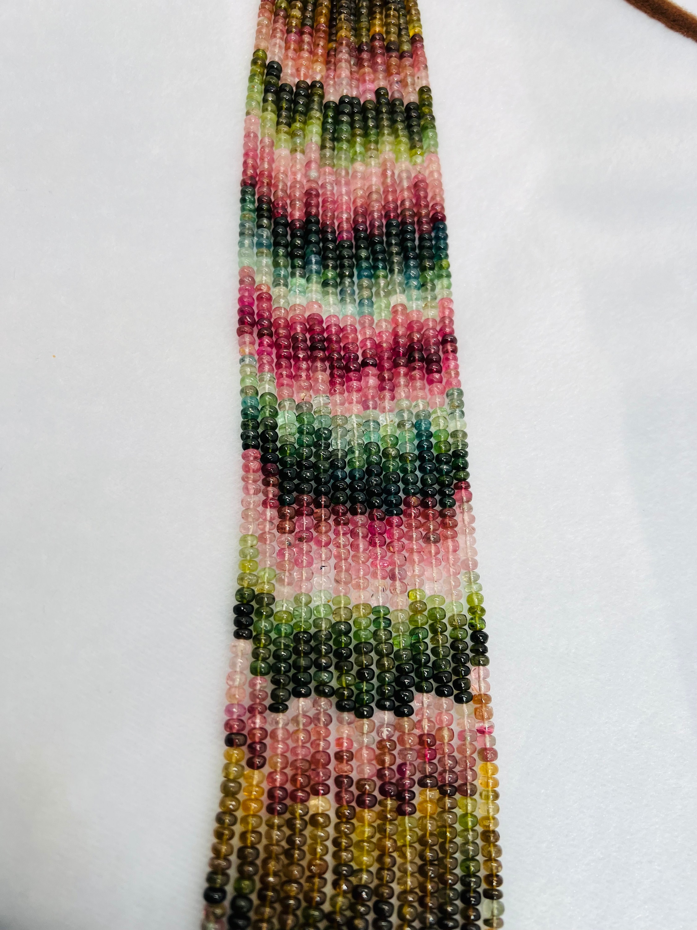 Perline Rondelle Sfaccettate Multitormalina: Filo Da 3-5 Mm, 14 - Foto 4