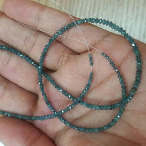 Blue Diamond Faceted, Diamond Beads AAA Quality, Size 2-2.5mm Good Shining , 10 loose pc.