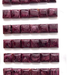 10 mm Purple Spiny Oyster Shell Square Cabs • Pack of 2 Pcs • AAA Quality • Natural Spiny Oyster Shell Cabochon