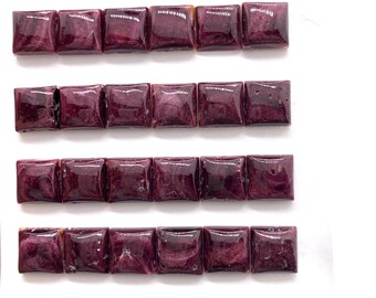 10 mm Lila Spiny Oyster Shell Quadrat Cabochons • 2 Stück • AAA Qualität • Natürliches Spiny Oyster Oyster Shell Cabochon