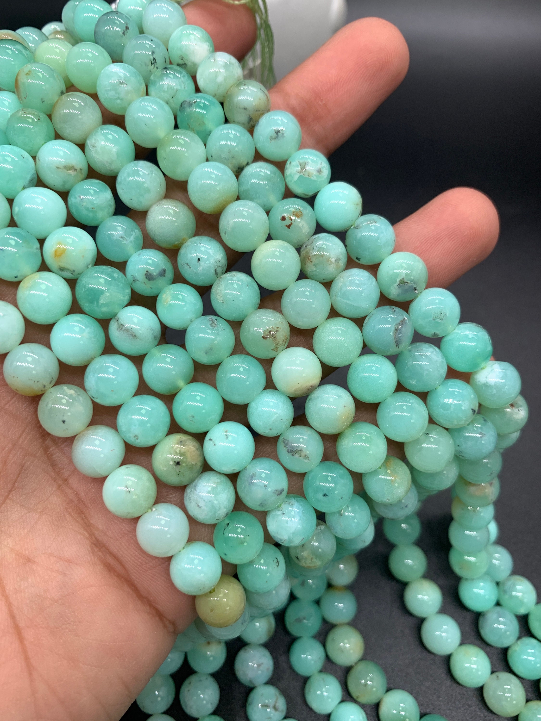 AAA Chrysoprase Natural Gemstone Rondelle Shape Beads 18 Long