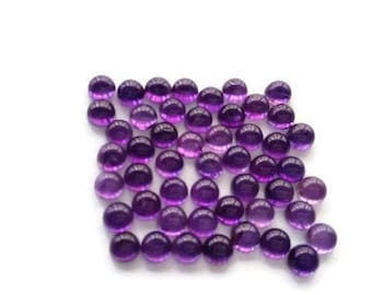 3 MM Natural Amethyst Cabs , Pack of 12 Pieces , Top Quality Cabochons , African Amethyst