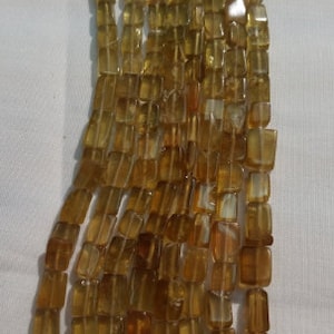Grossural Garnet Smooth Rectangle Shape, Length 14" shaded strand