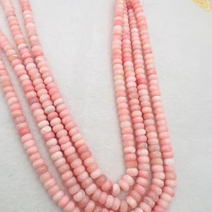 Pink Opal Roundel 8mm , Top quality beads , Length 15.5 Inch, gemstone beads Peruvian Pink Opal