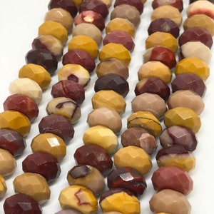 10MM Mukite faceted Roundel AAA Quality , Perles de pierres précieuses naturelles, Longueur 15.5 Pouces.