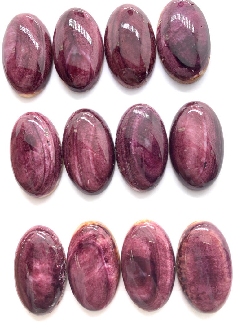 15x25 Mm Purple Spiny Oyster Shell Oval Cabs • Pack of 1 Piece • AAA ...