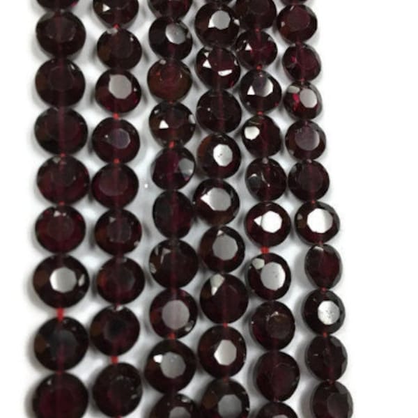 Natural A Grade Red Garnet Gemstone 8mm Round Beads Stretch Bracelet 7 Unisex