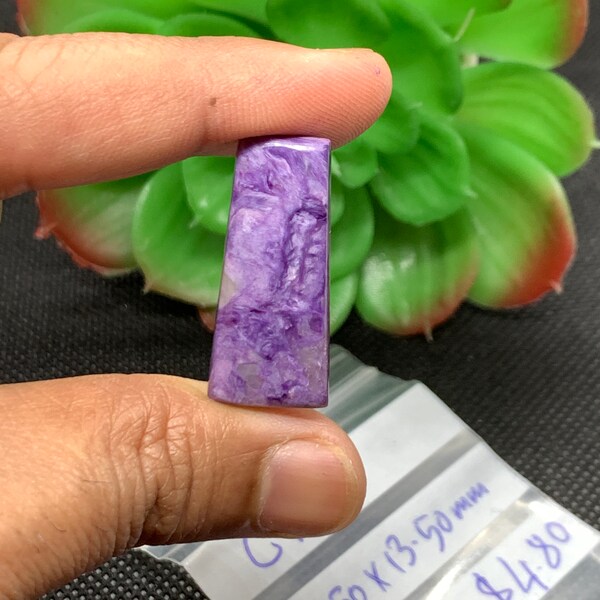 Charoite Cabochon Size 30.50x13.50 mm code #C18 weight 3.7 gm  Natural gemstone cabochon, Top Quality - Charoite Cabs