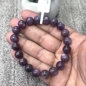 Star Ruby Round Bracelet • 10 mm Size • Code S1• 7.5  Inch Length • AAA Quality • Natural Star Ruby Bracelet