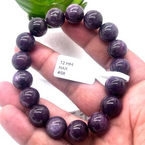 Star Ruby Round Bracelet • 12 mm Size • Code S8• 7.5  Inch Length • AAA Quality • Natural Star Ruby Bracelet