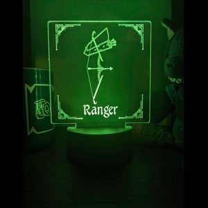 EverQuest Inspired Ranger LED Acrylic Desk Light Night Light