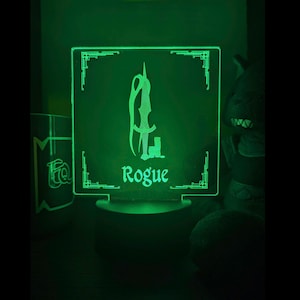 EverQuest Inspired Rogue LED Acrylic Desk Light Night Light