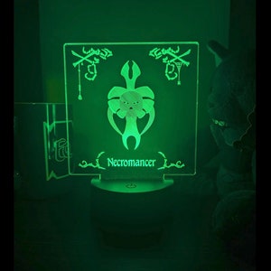 EverQuest Inspired Necromancer LED Acrylic Desk Light Night Light