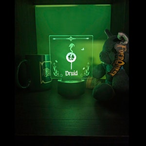EverQuest Inspired Druid LED Acrylic Desk Light Night Light
