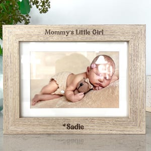 Engraved Mom Picture Frame, Custom Engraved Picture Frame, Mommy&#39;s Little Girl, Mother&#39;s Day Gift, Personalized Gift for Mom
