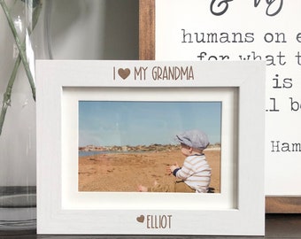 I love my Grandma Picture Frame, Personalized Gift to Grandma from Grandchild, Grandma Gift, Gift for Grandma,Mother's Day, Christmas Gift