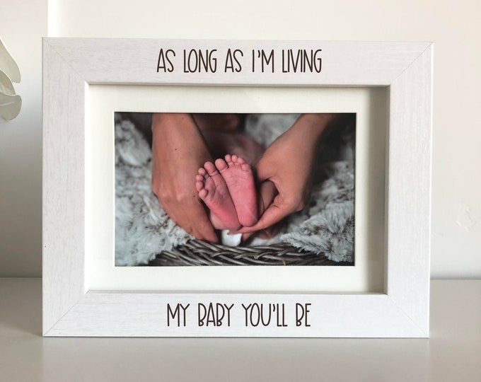 Baby Gift Picture Frames Gift to Son Picture Frame Gift Gift to Mom As long as I/'m living my baby you/'ll be Picture Frame