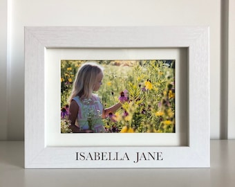 Engraved Personalized Name Picture Frame, Custom Name Picture Frame, Engraved Frame, Frames, Name, Mother&#39;s Day Gift