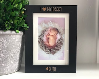 I love my Daddy Picture Frame, Custom Gift for Dad, Dad Gift, Father's Day Gift, Gift to Dad, Birthday Gift, Christmas Gift