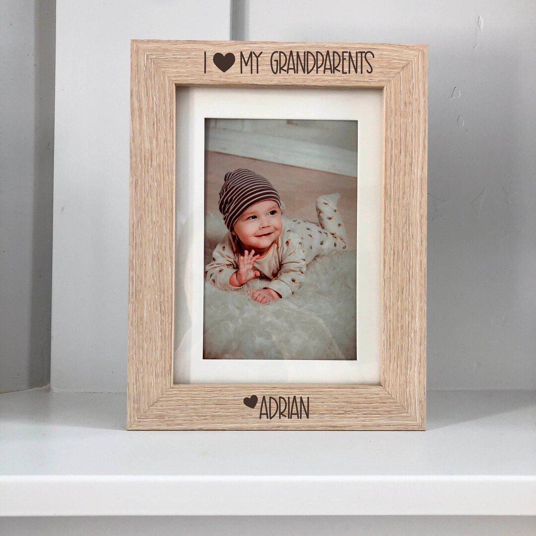 I Love My Grandparents Picture Frame, Custom Picture Frame, From