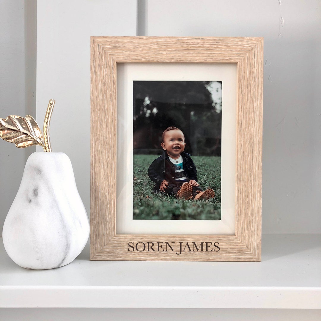 Name Picture Frame, Personalized Name Picture Frame, Engraved Picture
