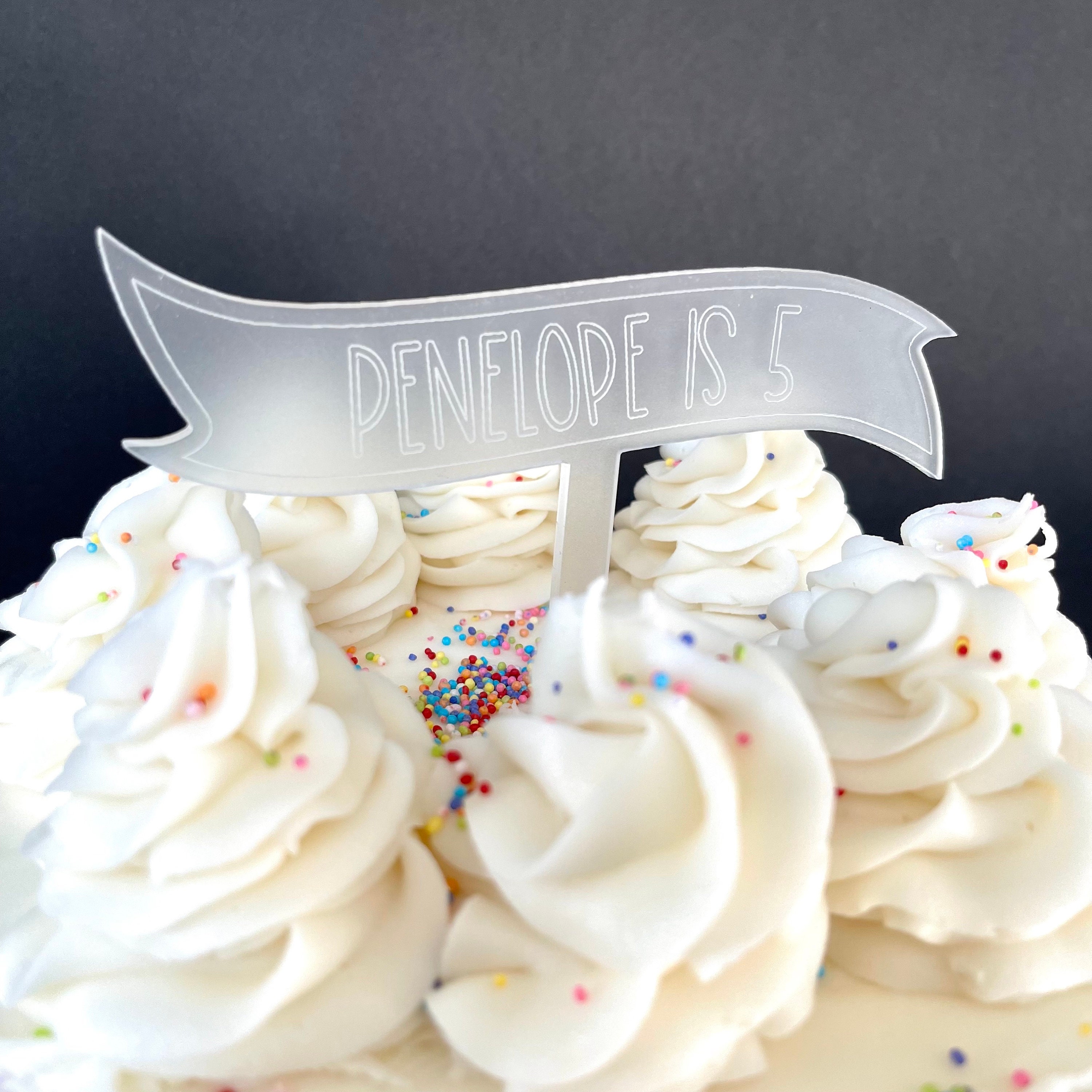 Custom Birthday Cake Topper Personalized Name and age Cake Etsy