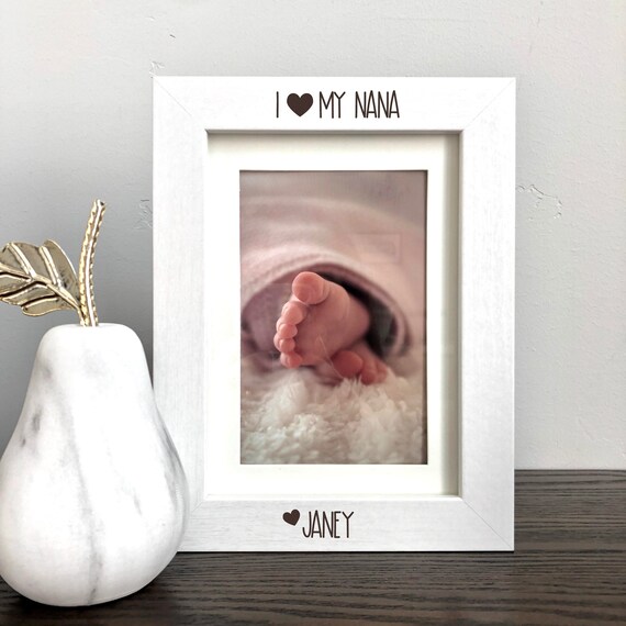 I Love My Nana Picture Frame Engraved Frame Gift for Nana Etsy