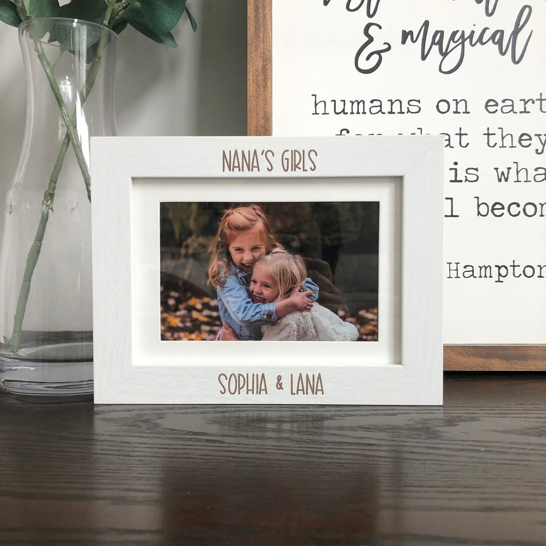 Nana's Girls Picture Frame, Gift for Nana, Picture Frame Gift, Mother's