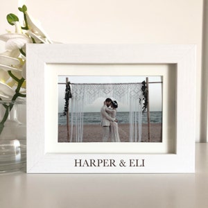 Couple Names Picture Frame, Engraved Picture Frame, Wedding Picture Gift, Anniversary Picture Frame, gift for her