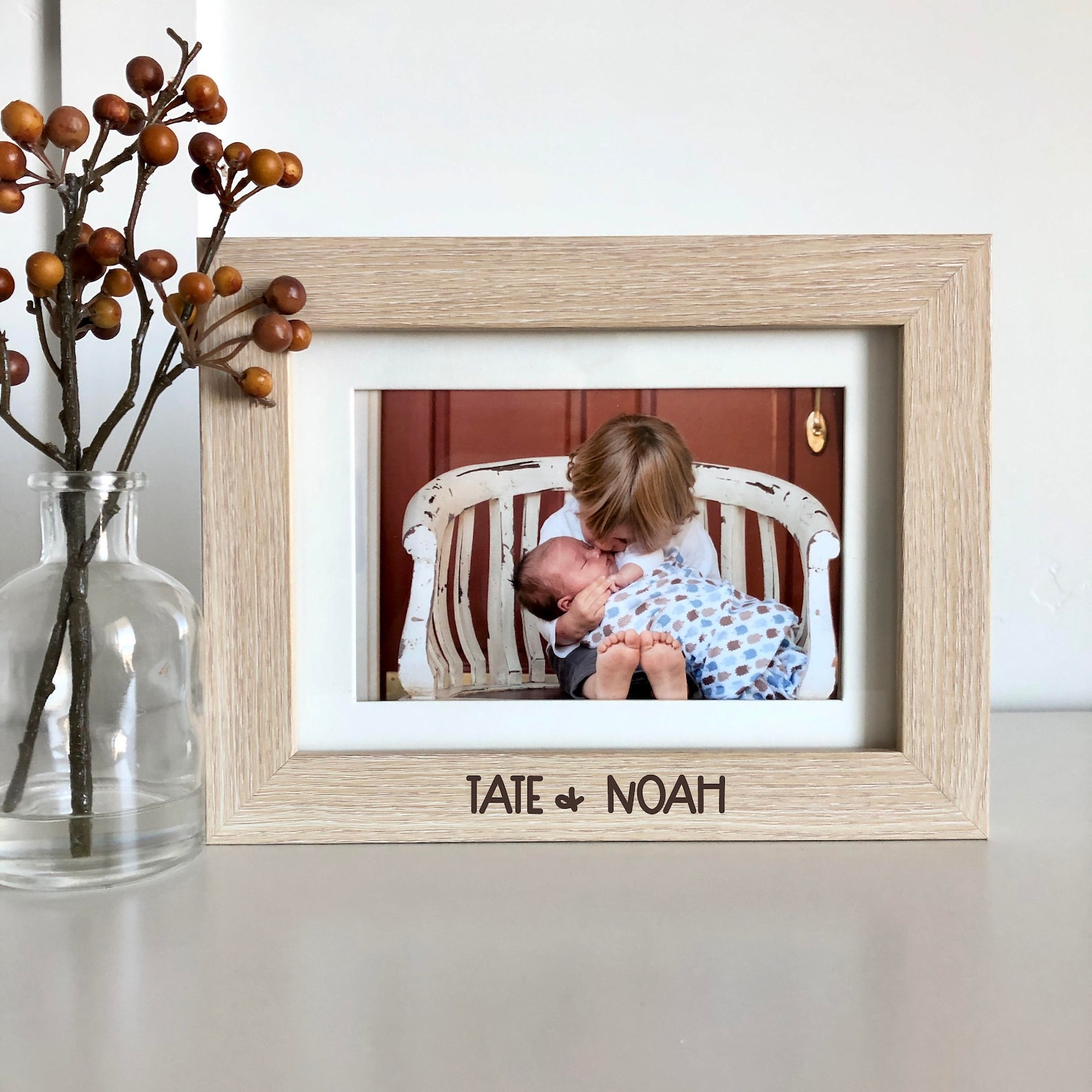 Brother Picture Frame Personalized Sibling Names Picture Etsy