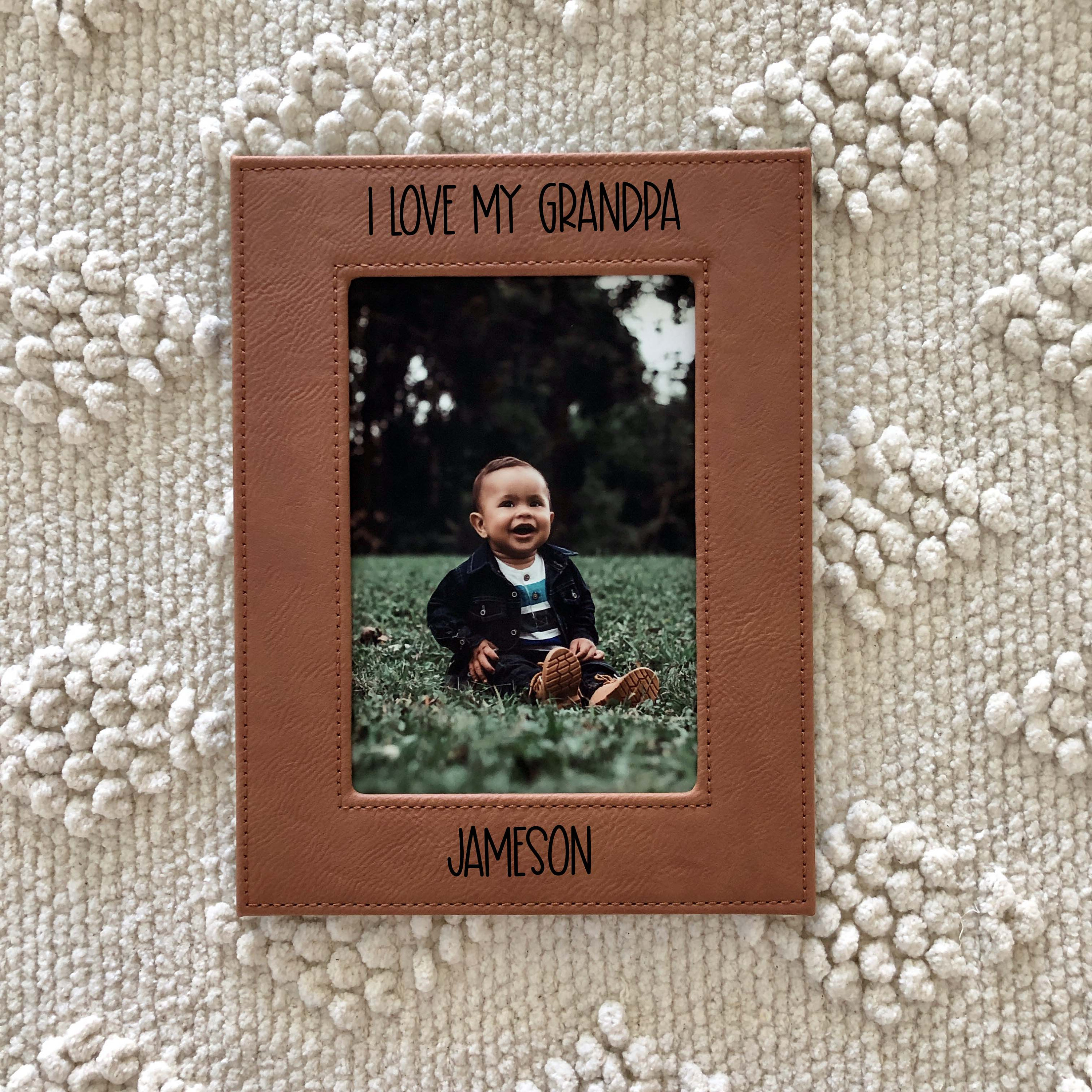 Custom I love my Grandpa Picture Frame Engraved Picture Etsy