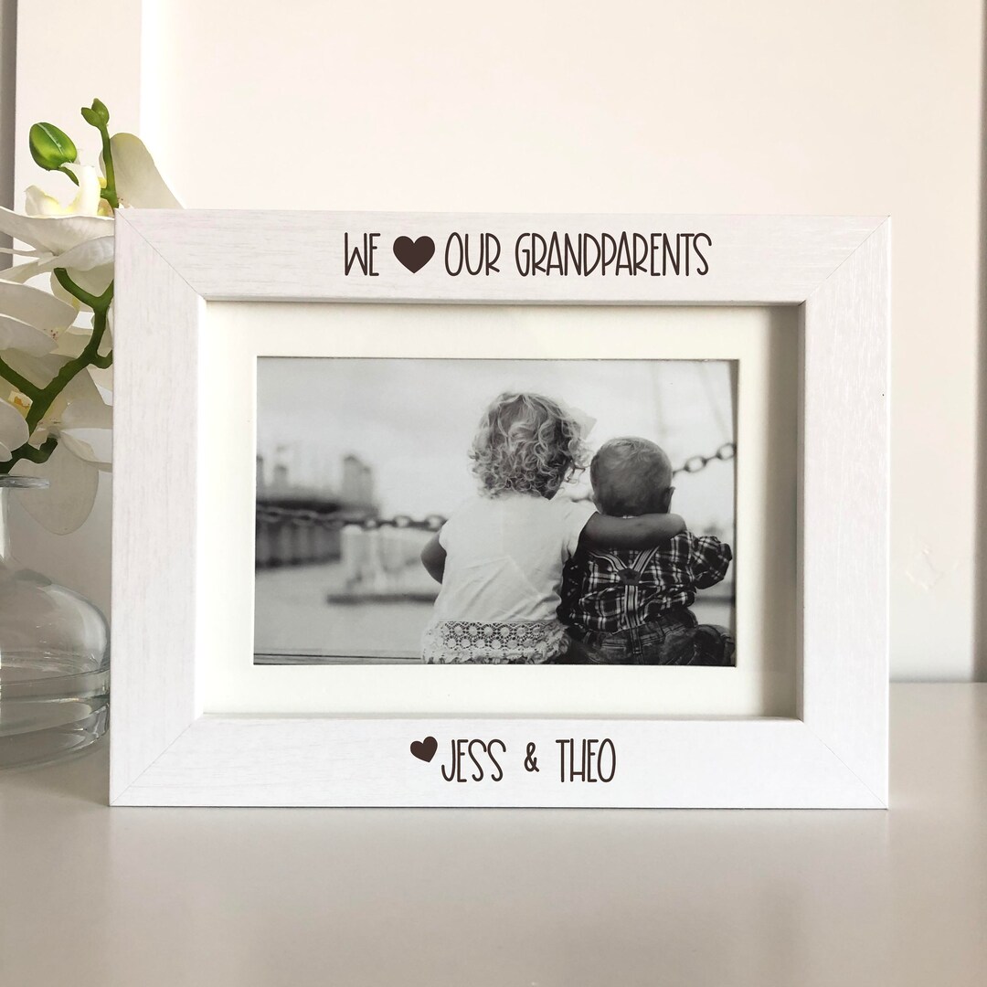 We Love Our Grandparents Picture Frame Engraved Picture Etsy