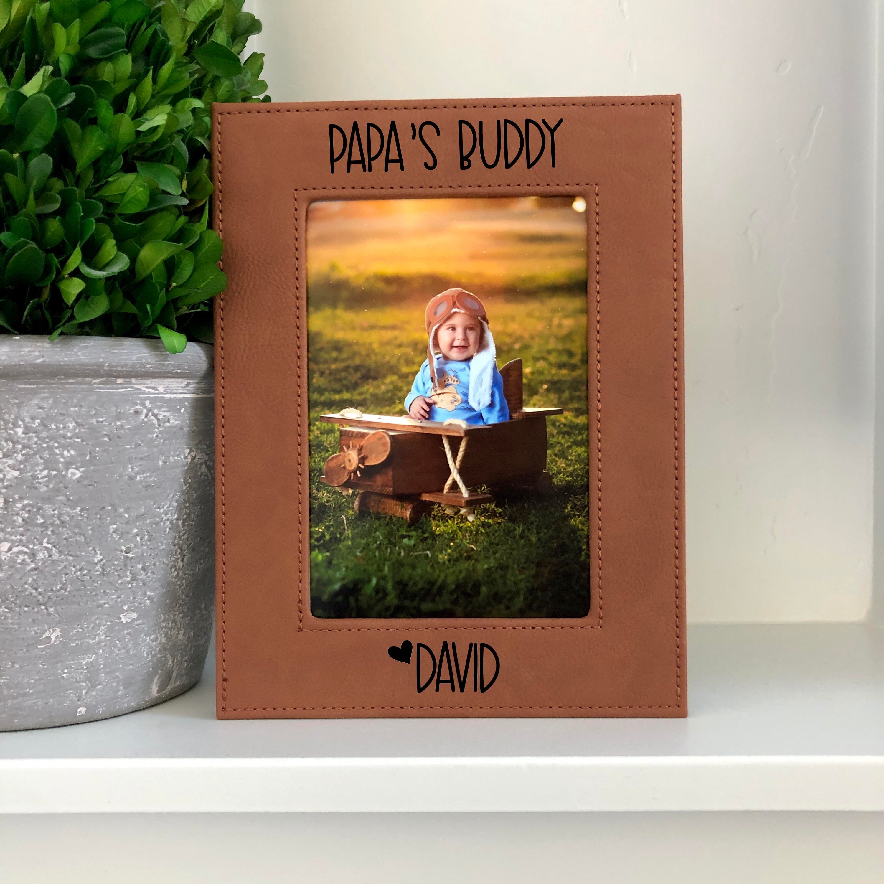 Papa's Buddy Picture Frame Papa Gift Ideas Engraved Etsy