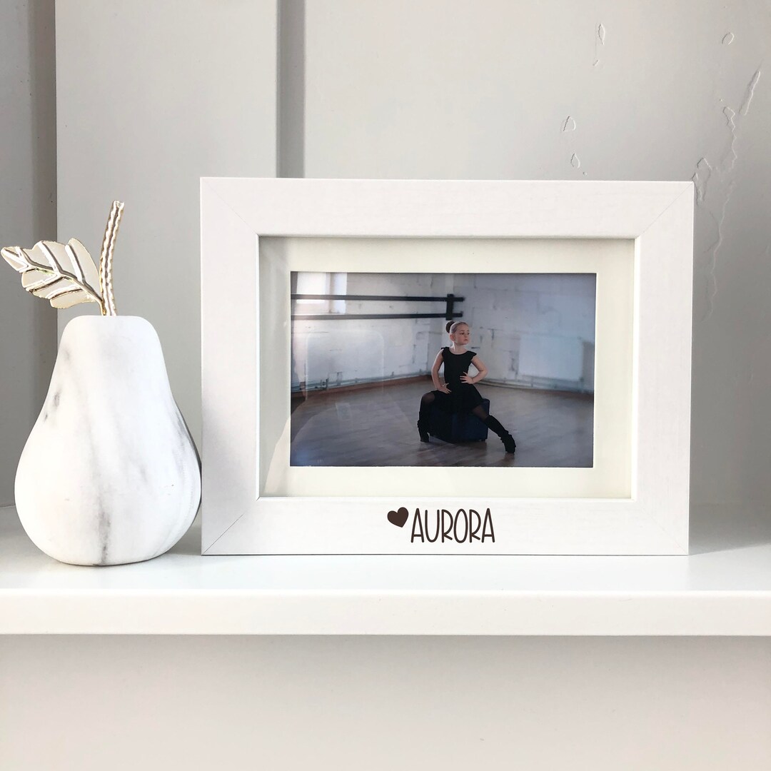 Engraved Personalized Name Picture Frame, Child's Name Picture Frame, Engraved Name Picture