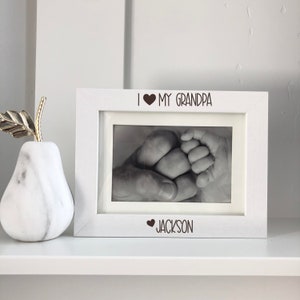 I love my Grandpa Picture Frame, Engraved Personalized Picture Frame, Custom Gift to Grandpa, Grandpa Picture Frame Gift, Father&#39;s Day Gift