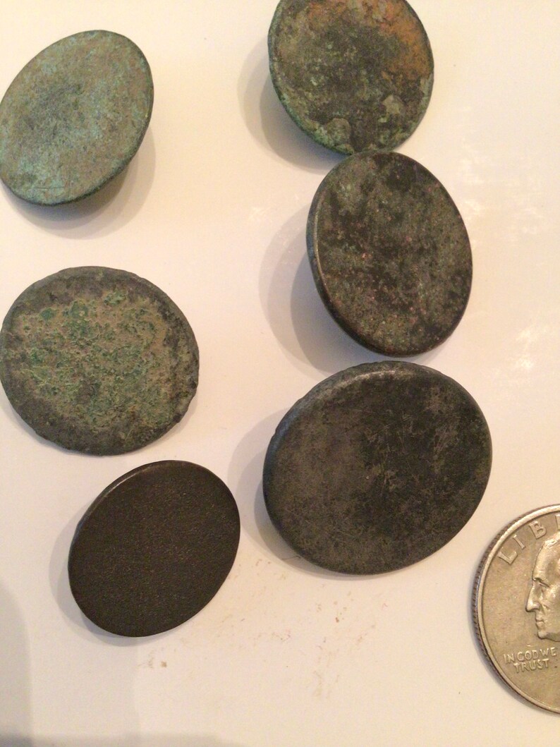 1800s Colonial Flat Buttons 6 Colonial Flat Buttons Dug in Etsy