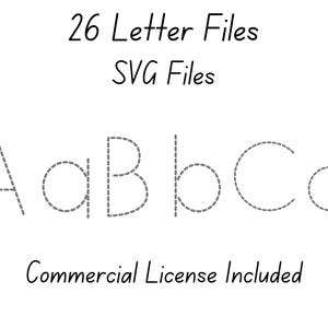 Arquivo SVG | Conjunto de letras do alfabeto de rastreamento | Download digital