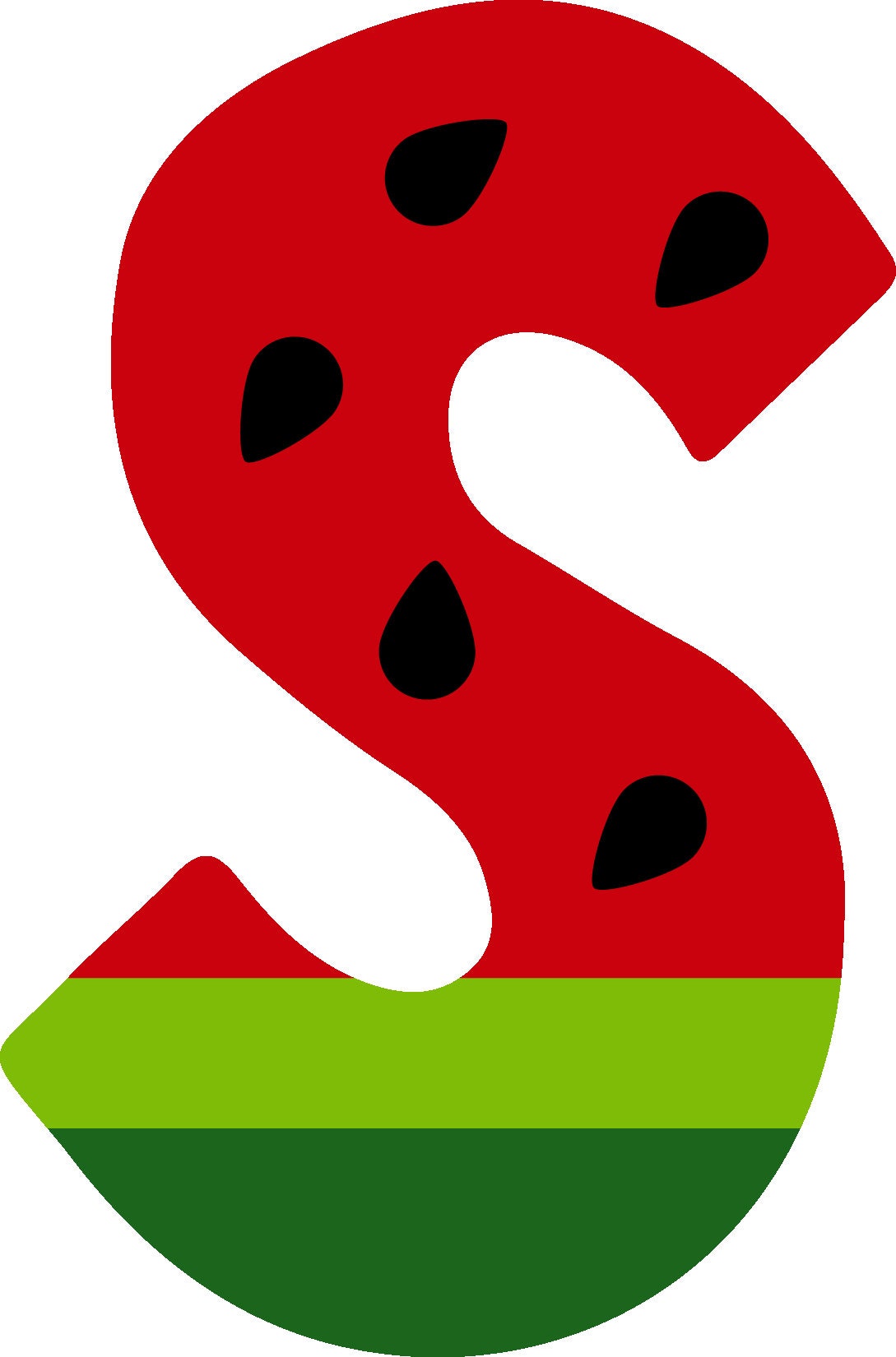 Watermelon Letters Clip Art Set Digital Download PNG Files Etsy